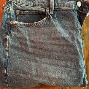 American Eagle Outfitters Dark Blue Jeans. Super High-Rise Straight